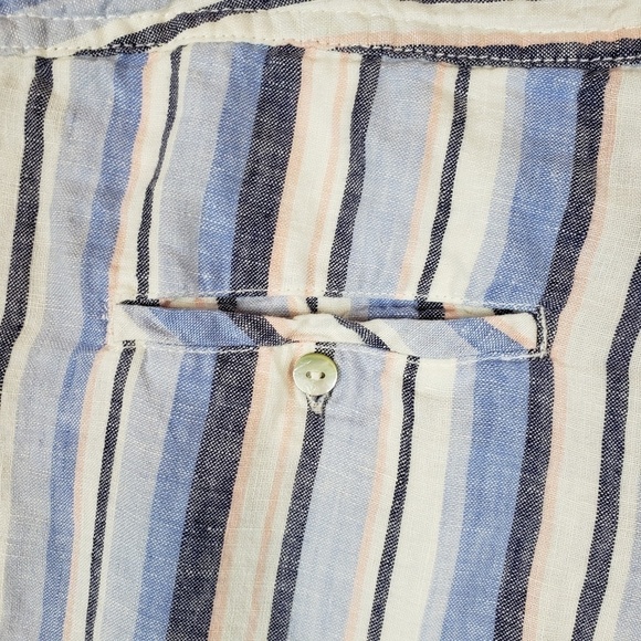 Artisan NY Linen Striped Shorts 6 - Picture 8 of 9